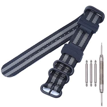 Imagem de Pulseira de relógio de nylon resistente MCXGL OTAN + adaptador de 16 mm de substituição para Casio GShock MIL-Shock 5600 GW6900 GA110 GA120 GA100 16mm Preto