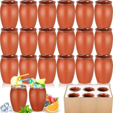 Imagem de Gejoy Conjunto de 18 Cantaritos De Barro Mexicanos Cantaritos Cantaritos Shooters Cerâmica Taco Terça-feira Mexicano Copo de Argila Mexicana Fiesta De Barro Mexicanos Copos de Coquetel para Tequila