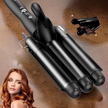 Imagem de Modelador De Cachos Tri Ondas 3 Em 1, Ondulação Em 3D, Revestimento Em Cerâmica, Ondas Definidas, Profissional, Para Todos Os Tipos De Cabelo, Marca VARENZIA