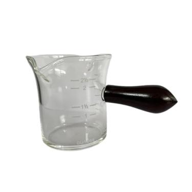 Imagem de ＫＬＫＣＭＳ Espresso copos de café Copo de medição, espetáculo de vidro de café expresso Double Holden Mini Medição de Copo Milk Jug para, Style C