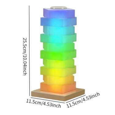 Imagem de WeiLaiKeQi Luminária de mesa com luz noturna ambiente, controle por toque, decoração para casa, luminária decorativa que de cor, luminária noturna para