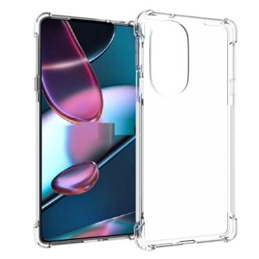 Imagem de USTIYA Capa para Motorola Edge 30 Pro/Moto Edge+ 2022 Uso Resistente Bumper de Absorção de Choques em TPU Transparente Protector da Câmera Espessamento nas Quatro Pontas da Carcasa