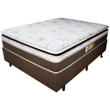 Imagem de Cama Box Casal + Colchão Royal Relaflex 138x188x61 Mola Ensacada Visco