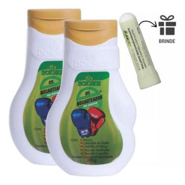 Imagem de Kit 2 Gel Massageador Nocauteador Dokmos Original 200g + 1 Inalador Bo