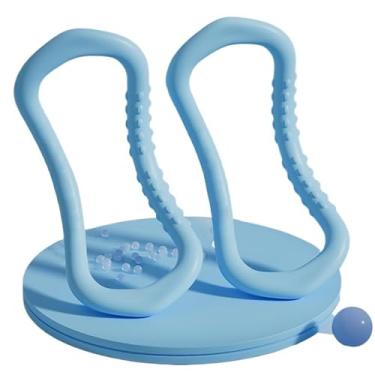 Imagem de 2 peças de anel de ioga para panturrilhas, anel circular de pilates para tonificação das costas coxas abdominais e pernas, anéis de fitness para ioga, pilates, exercícios de ginástica (azul celeste,