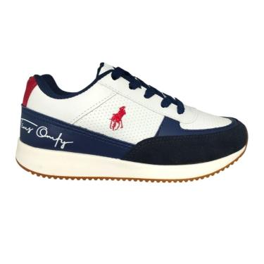 Imagem de Tênis Infantil Casual Menino Polo Conforto Cadarço L123I