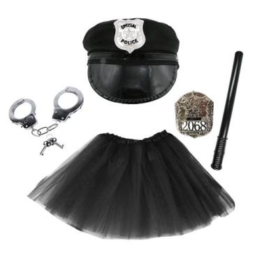 Imagem de Fantasia Kit Policial Bope Tropa de Elite Carnaval Profissão Rota Snip