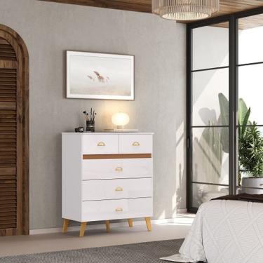 Imagem de Cômoda Ibiza Branco/Camarim - Vila Rica Móveis