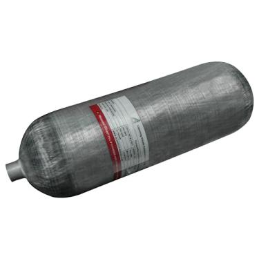 Imagem de TUXING Tanque de ar PCP de fibra de carbono 9L 550Cu, cilindro composto de alta pressão 4500psi, tanque de mergulho, cilindro de gás de mergulho, tanque de ar de paintball para pistolas de ar pcp,