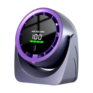 Imagem de WeiLaiKeQi Ventilador de ar ventilador de ar resfriamento pequeno vento forte 100 velocidade ajustável portátil ventilador de mesa, Roxo