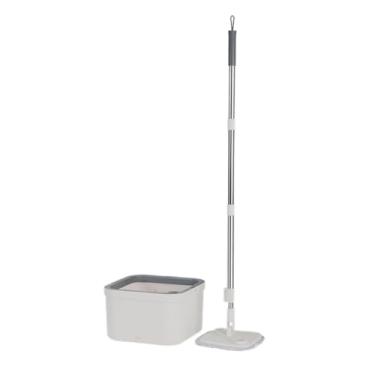 Imagem de Mop Esfregão Com Refil Microfibra Balde Interno 2,6L e Externo 3,2L Separa Água Limpa E Suja Ou