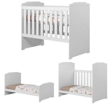 Imagem de Berço Americano 3 Em 1 Mini Cama Sofá Berço Colchão 70x130cm