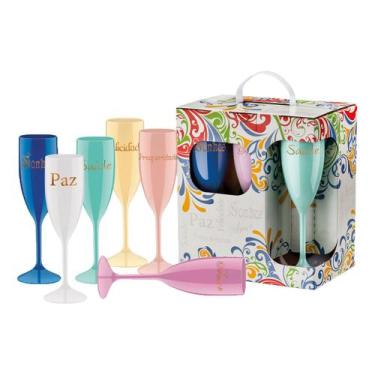Imagem de Taça Espumante Boccati Poliestireno 210ml - Kit 6 Unidades