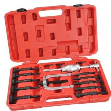 Imagem de JicSuXi 16x 2 Kit Extrator de Rolamento de Mandíbula Conjunto de Ferramentas de Remoção de Rolamento aço Profissional Extrator de Rolamento Interno Reversível