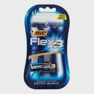 Imagem de Aparelho de barbear bic flex 3 com 2