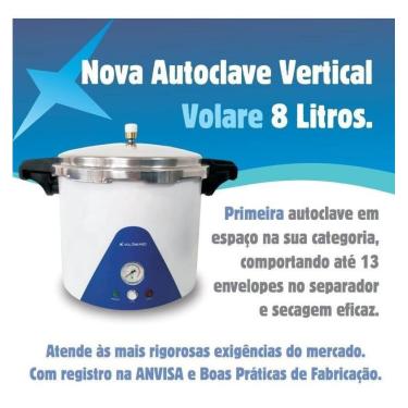 Imagem de Autoclave Manicure Analógica 08 Litros 110V Volare Med
