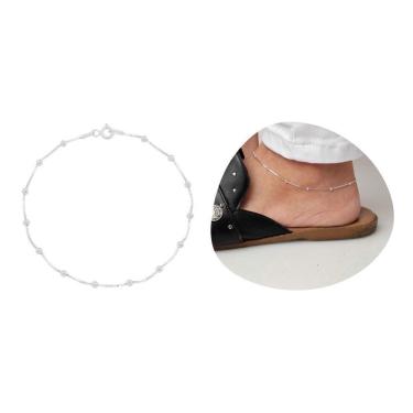 Imagem de Tornozeleira Feminina Delicada Minimalista Prata 925