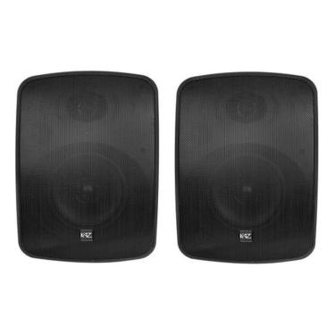 Imagem de Kit 2 Caixa De Som Ambiente Passiva 5 300W Preta K5 Kaz