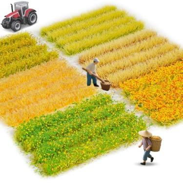 Imagem de Warmtree 24 peças de tufos estáticos de grama espessa e arbustos de planície, kit de cenário, faça você mesmo, miniatura para trem, paisagem, cenário ferroviário, areia, militar, layout, modelo