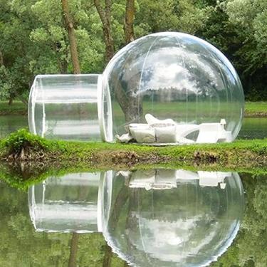 Imagem de Casa de bolhas inflável barraca inflável cúpula transparente barraca/barraca bolha transparente casa hotel/3M 4M 5M casa de festa feliz infantil 4M (cor: 4m) (3m)