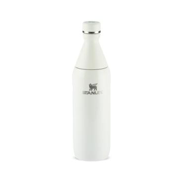 Imagem de Stanley - Garrafa térmica Slim Bottle para água e bebidas frias, colarinho removível para adicionar gelo, à prova de vazamentos, aço inoxidável, 591 ml, Cream Gloss