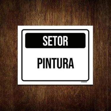 Imagem de Kit 5 Placa Sinalização - Setor Pintura - Sinalizo