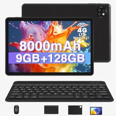 Imagem de DOOGEE Tablet Android T10W com teclado, tablet Octa-Core Android 14, bateria de 8000 mAh, 128GB/1TB TF, tablet de 10 polegadas, câmera dupla, tablet 4G LTE, luz azul TÜV SÜD, alto-falante de alta