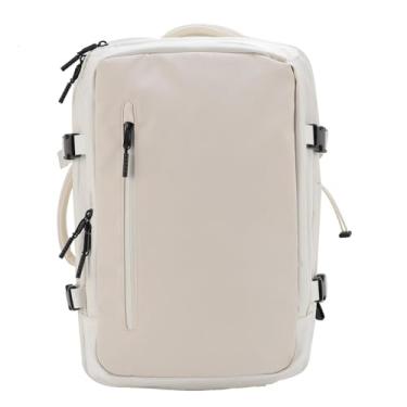 Imagem de Mochila de Laptop de Viagem, 30l Expandível Carry On Backpack Casual Daypack Compaccack Backpack Travel Mackpack para Business College Camping (WHITE)