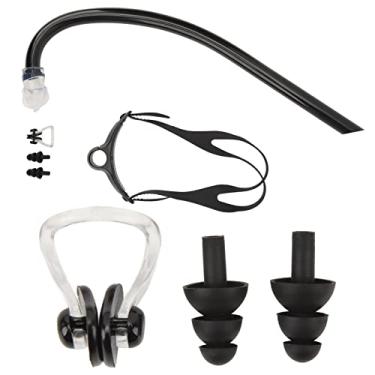 Imagem de Snorkel de Mergulho Profissional Com Recorte Oblíquo, Faixa Ajustável, Clipe do Nariz, Tubo de Respiração de PVC, Bocal de Silicone para Esportes Aquáticos, Mergulho, Natação