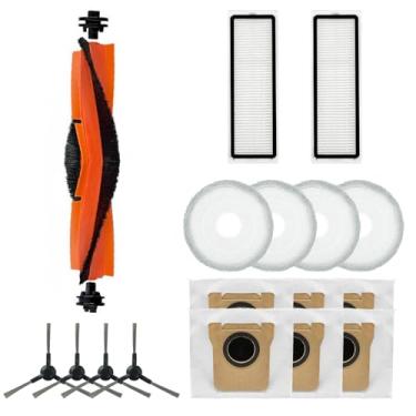 Imagem de NUHFUFA 17 peças de acessórios para aspirador de pó robô para Xiao-mi Mijia X20 MAX/X20 PRO, 1 x escova principal/4 x escova lateral/2 xfiltro/4 xtoalha/6 x saco de pó de carvão ativado