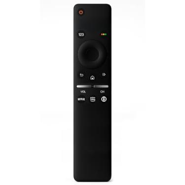 Imagem de Controle Remoto Compatível para Samsung TV, Smart TV 4K, QLED, OLED, com Botão Netflix, Infravermelho, 18 Botões, Preto