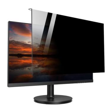 Imagem de HXLXWUSC Filtro de tela de privacidade universal para computador pendurado 458 x 280 cm, película de privacidade removível com bloqueio de luz azul para monitores widescreen para biblioteca (18/20 pol