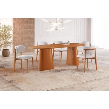 Imagem de Sala de Jantar Orgânica com 6 Cadeiras Montreal Star Móveis