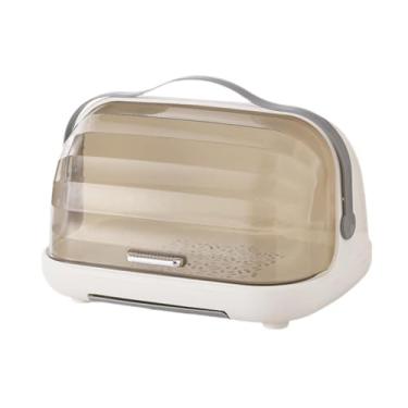 Imagem de FytStycale Dis de prato secador de garrafa de garrafa de garrafa de cozinha portátil para garrafas Organizador de armazenamento para o dormitório de, Branco