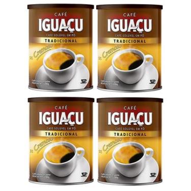 Imagem de 4 Café Solúvel IGUAÇU Cremoso TRADICIONAL Em Pó 200g Lata