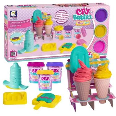 Imagem de Massinha de Modelar Sorveteria Cry Babies Com Acessórios - Cotiplás