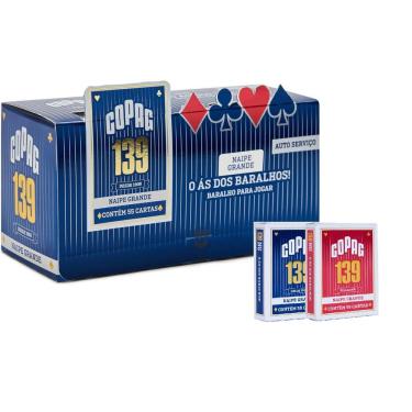 Imagem de Caixa Com 12 Baralhos Copag 139 Naipe Grande