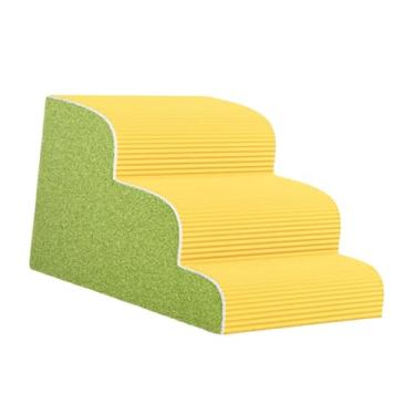 Imagem de Generic Rampa de estimação escadas de cães escadas não deslizantes escadas de cachorro, Amarelo Verde