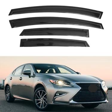 Imagem de Viseira de janela IG para Lexus ES Series 2013-2018, protetor de chuva, extradurável, sol, vento, ventilação, defletor de janela, estilo Mugen, 2013 2014 2015 2016 2017 2018