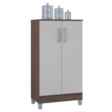 Imagem de Armário Multiuso 60cm 2 Portas Tami P11 Chocolate-off White - Mpozenato