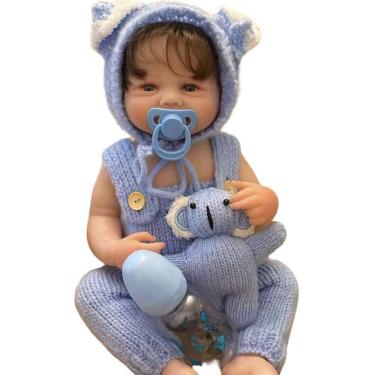 Imagem de Bebe Reborn Menino Todo Em Silicone De Vinil Macio Artesanal Realista
