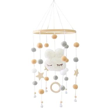 Imagem de TTETTZ Berço de Bebê, Móbiles de Berço, Brinquedo de Decoração de Cama Infantil para Recém-nascidos de 0 a 24 Meses, Branco