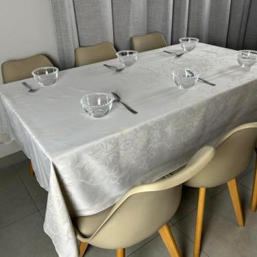 Imagem de Toalha de Mesa Jacquard 6 Lugares - Retangular 1,40x2,10m (Nude 10)