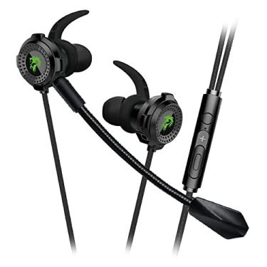 Imagem de ELG, EPZHBK, Earphone Gamer Zahhak com Microfone Removível, Botão Multifunção para Smartphone, Acompanha Luva de Dedos e Case de Transporte, Preto