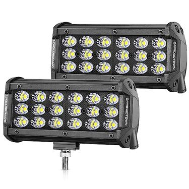 Imagem de OFFROADTOWN Barra De Luz 7" 2 Peças 108W Tripla Fileira Led Pods Spot Feixe Offroad Nevoeiro Condução À Prova D'Água Luzes Trabalho Backup Para Caminhões Utv Atv Jeep Carrinho Golfe Barco Cortador G