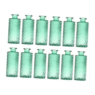 Imagem de Bothyi 12 peças de vasos de vidro para arranjos de flores, enfeites de mesa, decoração portátil para casa, vasos decorativos para prateleira, sala de estudo, Verde