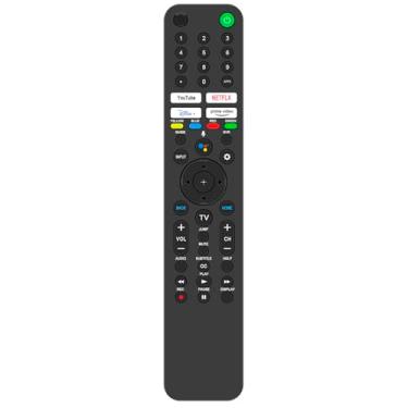 Imagem de Controle remoto de voz de substituição compatível com Sony Smart TV XR-100X92 KD-85X91J KD-85X85J KD-65X80CJ KD-65X85J KD-75X85J KD-75X80CJ XR-75X90J XR-77A80J KD-75X80J XR-50XG. 90J KD-50X80J KD