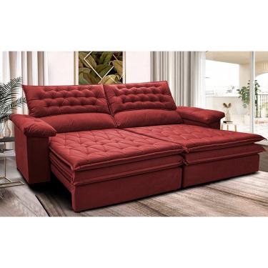 Imagem de Sofá Retrátil e Reclinável 2,32m Molas Ensacadas Cama inBox Alemanha. com Espuma Viscoelástico Velusoft