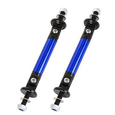 Imagem de X AUTOHAUX 2 peças de suporte universal para para-choques dianteiros ajustáveis para carro com divisor de alavanca para lábios e haste azul