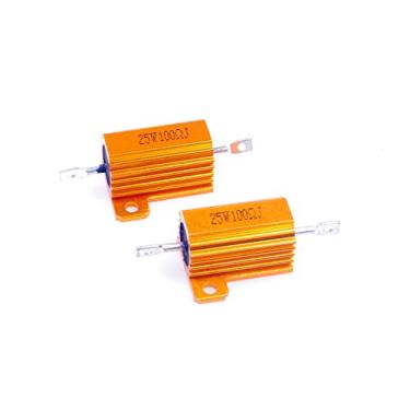 Imagem de LM YN 25 Watt 100 Ohm 5% Resistor de Corda Elétrica de Alumínio Resistor de Ouro para Inversor de Luzes LED Divisor de Frequência Servo Indústria Controle Industrial 2 peças